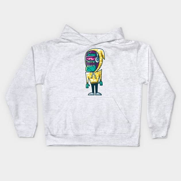 Graffiti Monster Kids Hoodie by Malchev